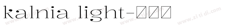 kalnia light字体转换